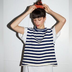 Striped Organic Cotton Knit Top